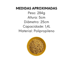 Prato de Polipropileno Amarelo 25cm - A Gourmet