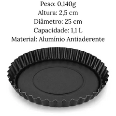 Forma Baixa Canelada Para Bolo e Torta - A Gourmet