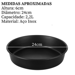 Forma de Aluminio Antiaderente Para Bolo e Torta 24cm - A Gourmet