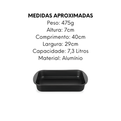 Assadeira Funda N40 de Aluminio - A Gourmet