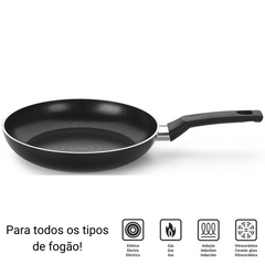 Frigideira Induct+ N22 de Aço Inox e Cabo Baquelite - A Gourmet