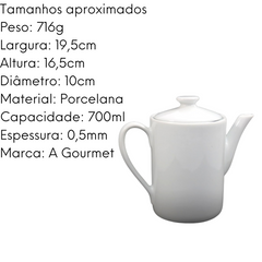 Bule Para Café de Porcelana 700ml BelaVista