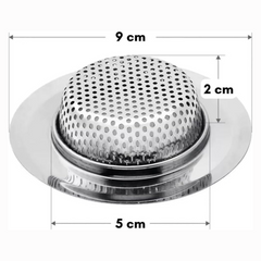 Ralo de Pia em Aço inox 9 cm Premium Original