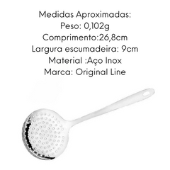 Escumadeira America M 27cm em Aço Inox Original