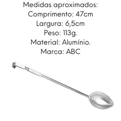 Colher Arroz Hotel Alumínio 47cm Profissional ABC