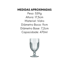 Taça Nadir Bristol de 470ml de Vidro Nadir