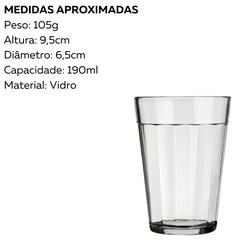 Copo Americano 190ml de Vidro Nadir