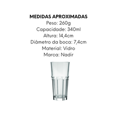 Copo Bristol Long Drink de Vidro Nadir