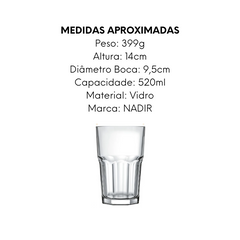 Copo Bristol 520ml de Vidro Nadir