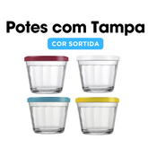 Pote de Vidro Americano 350ml Tampa Sortida Nadir
