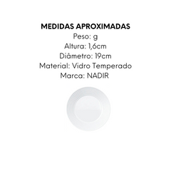 Prato Sobremesa Saturno Vidro Temperado - A Gourmet