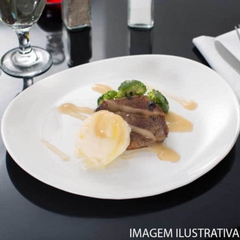 Prato Opaline Steack de Vidro Temperado Nadir