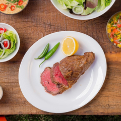 Prato Opaline Steack de Vidro Temperado Nadir