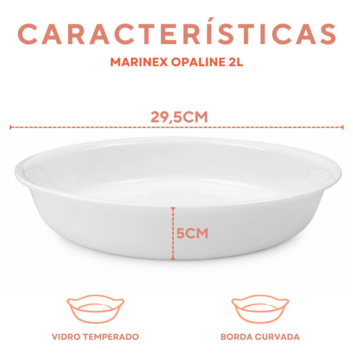 Assadeira Redonda Opaline Marinex