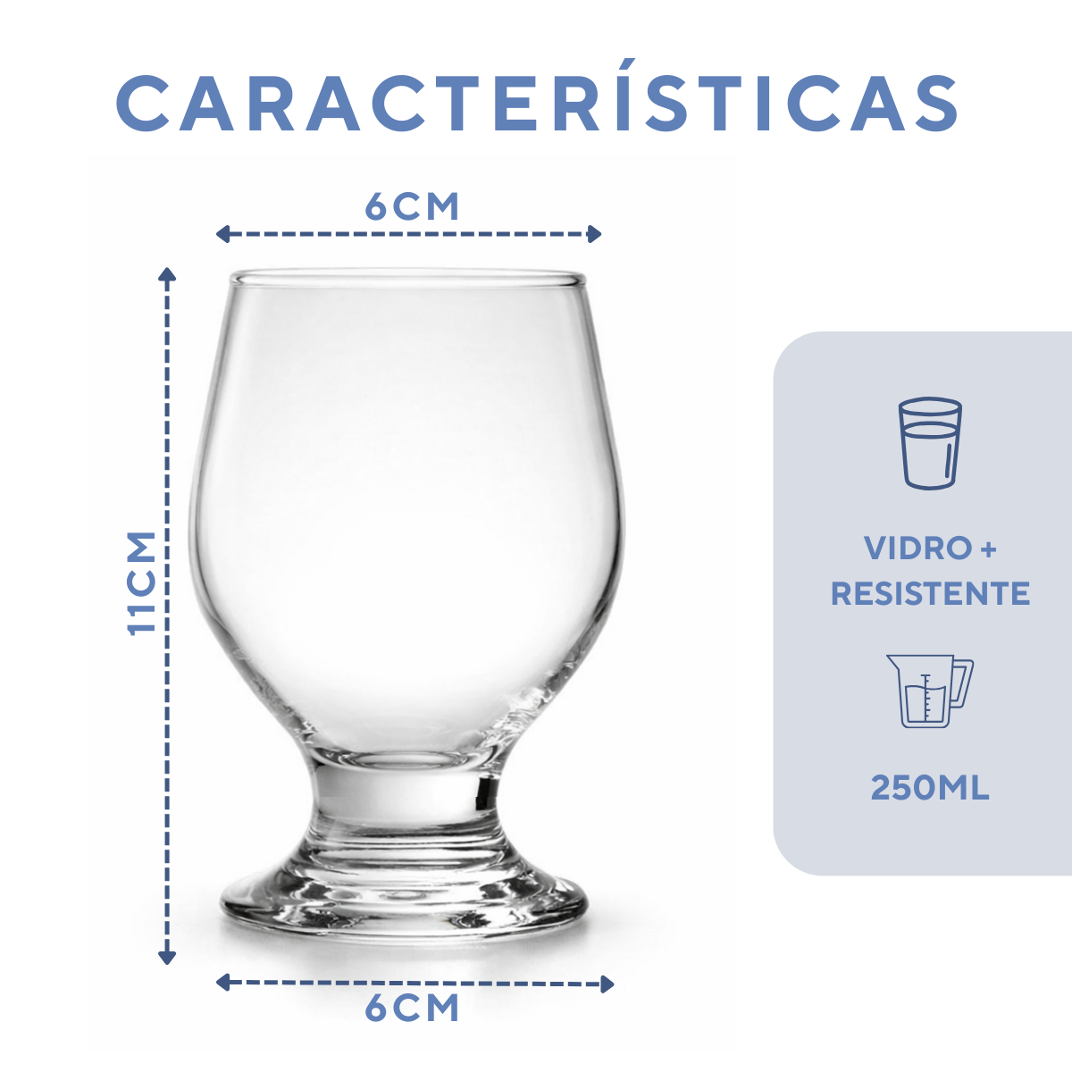 Taça Vidro Paulista 250ml