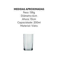 Copo de Vidro 200ml Nadir Nadir