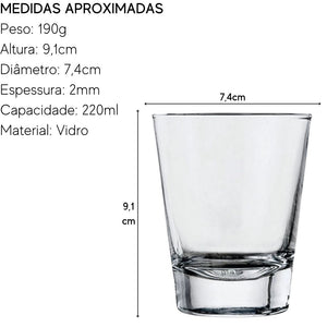 Copo Old Fashioned Cônica 200ml Nadir