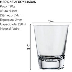 Copo Old Fashioned Cônica 200ml Nadir