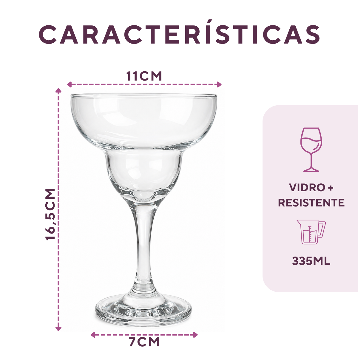Taça Windsor Vidro Marguerita 335ml