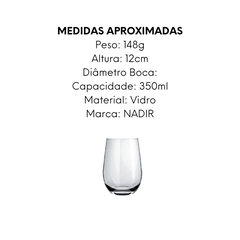 Copo Dubai 350ml de Vidro - A Gourmet