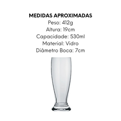 Copo Munich cerveja de Vidro Nadir