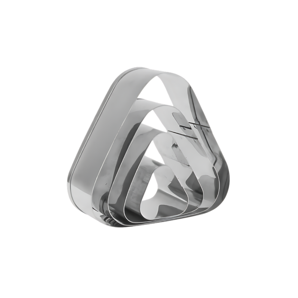 Jogo 4 Cortadores de Esfiha de aço inox - A Gourmet