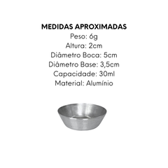 Pacote Com 12 Forminhas Para Empada Lisa de Aluminio - A Gourmet