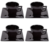 Kit 4 Xicara de Chá Quartier Black - A Gourmet