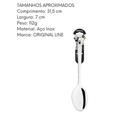 Colher Premium aço inox 31,5cm - A Gourmet