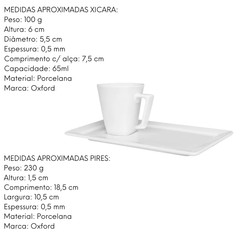 Xicara Café Plateau 65ml Oxford - A Gourmet