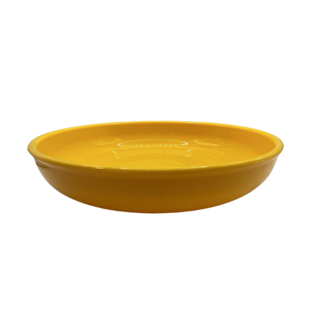 Prato de Polipropileno Amarelo 25cm - A Gourmet