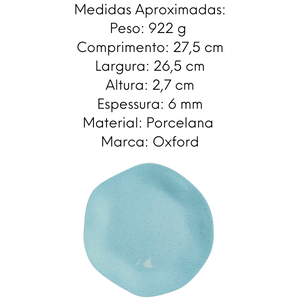 Prato Raso de Porcelana Blue Bay Oxford Oxford