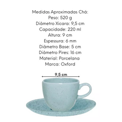 Xicara de Chá 220ml Blue Bay Oxford Oxford