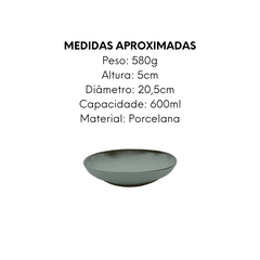 Prato Fundo 20cm Pacifico de Porcelana Oxford Oxford