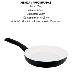 Frigideira Preta Revestimento Cerâmica Mundial Hercules