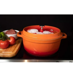 Caçarola Redonda Laranja Interior em Ceramica Hercules