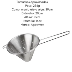 Passador de Chinoy 20cm em Aço Inox Etilux