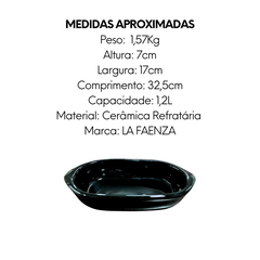 Assadeira Preta N3 de Ceramica - A Gourmet