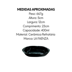Assadeira N00 Cerâmica Preta - A Gourmet