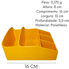 Porta Guardanapo Galheteiro Amarelo Plastcom