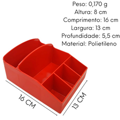 Porta Guardanapo Galheteiro vermelho Plastcom