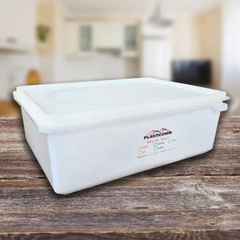 Organizador Caixa de 11L Branco Com Tampa Plastcom