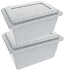 Caixa Organizadora Retangular Branca Plastcom