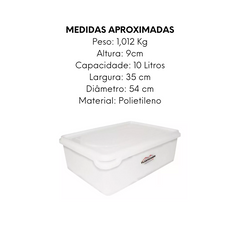 Caixa Organizador 10L Com Tampa Polietileno Plastcom