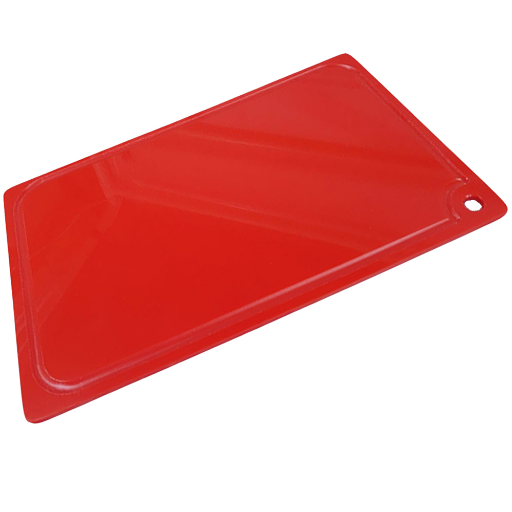 Placa de Corte Com Canaleta Vermelha 50cm - A Gourmet