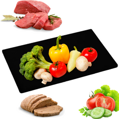 Placa de Corte Lisa Preta - A Gourmet