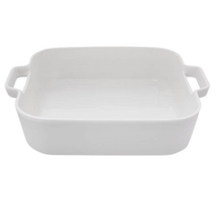 Travessa Retangular Refrataria 1L Branca Etilux