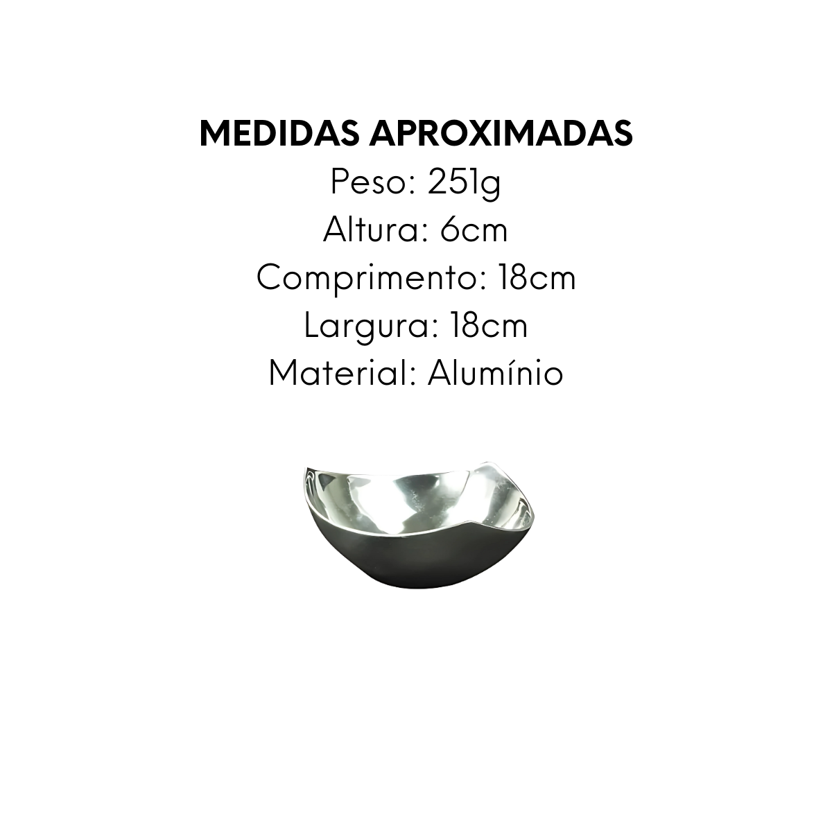 Petisqueira Decorativa Cecotti G de Aluminio - A Gourmet