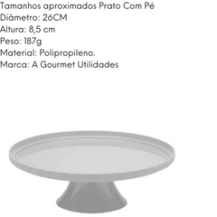 Prato de Festa Com pé de Polipropileno OU