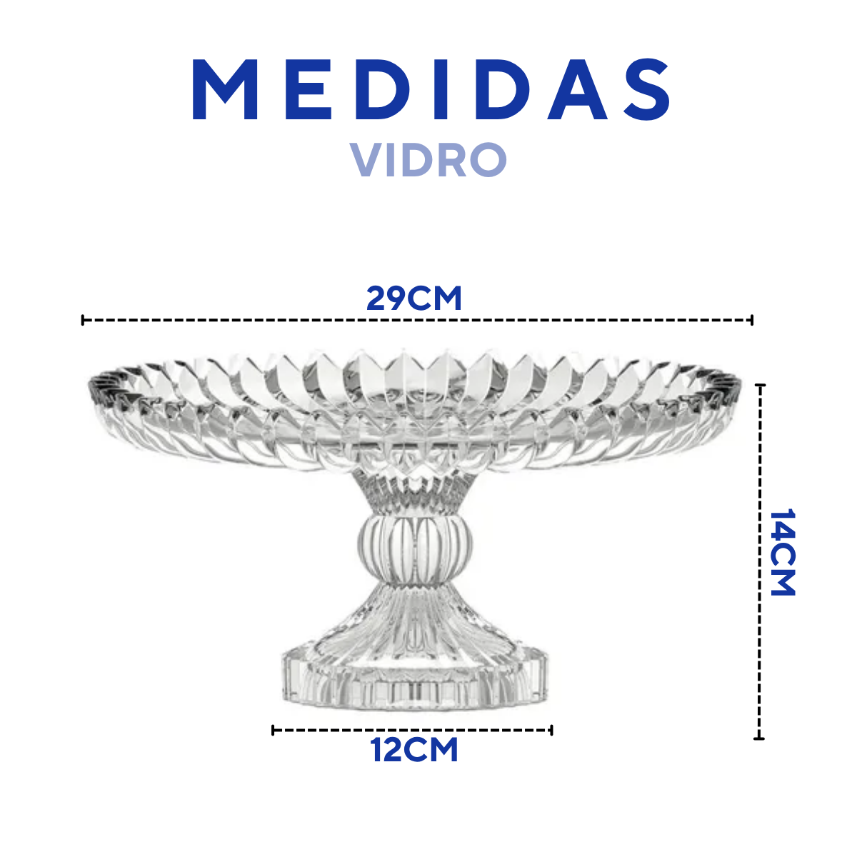 Centro de Mesa C/ Pé Vidro